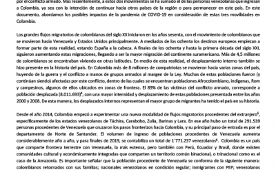 Situational brief on Colombia – ES
