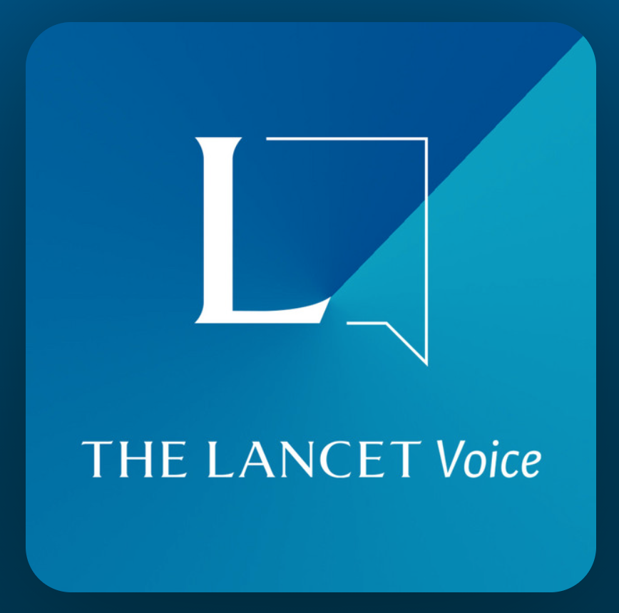 Ident graphic for The Lancet Voice podcast