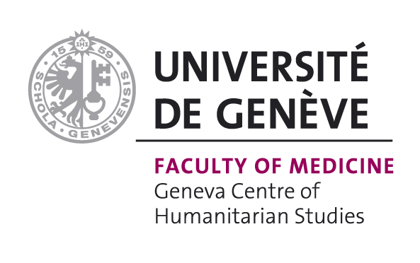 The logo of the Geneva Centre of Humanitarian Studies in colour